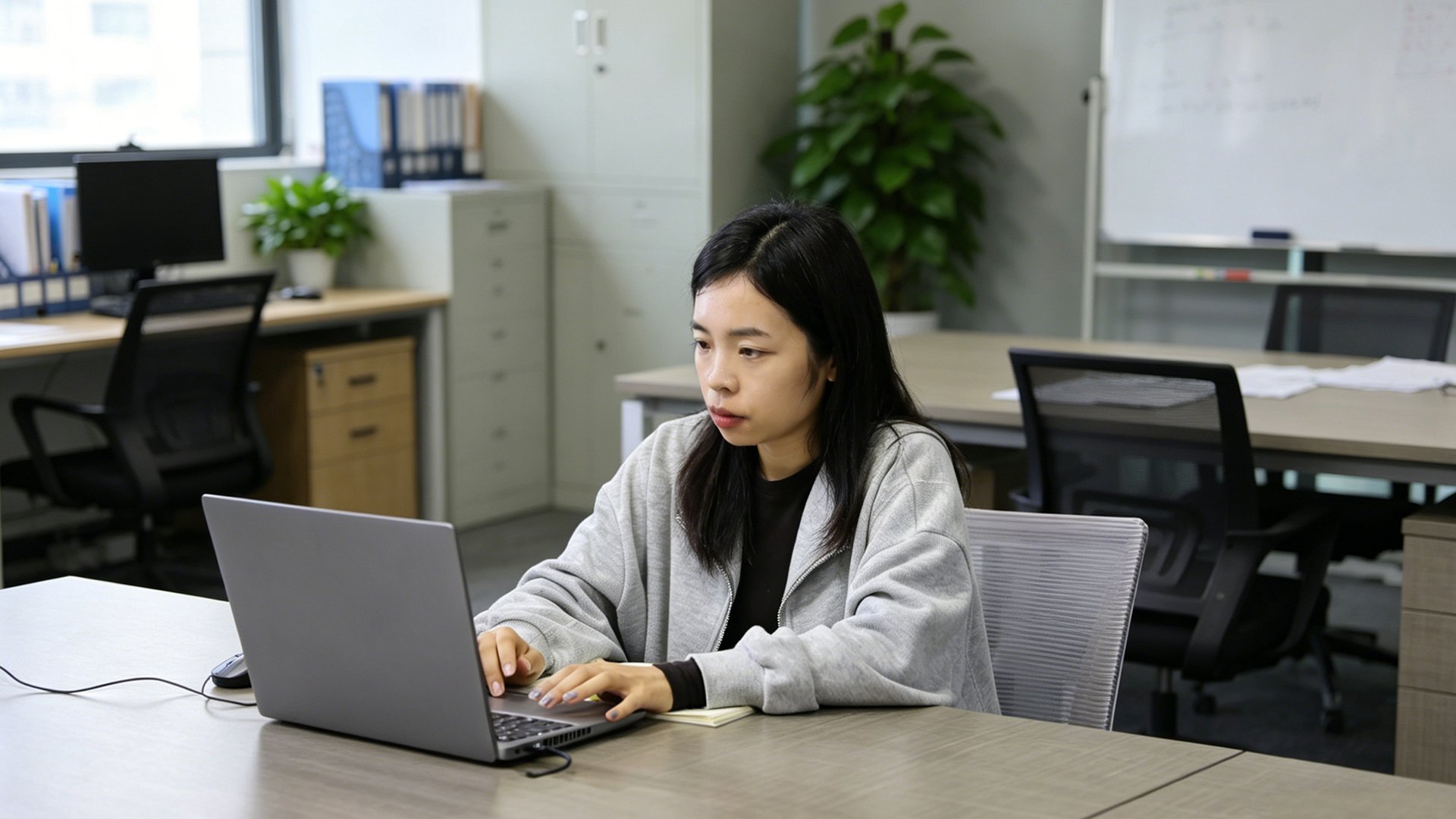 Zantherm founder working at computer in office